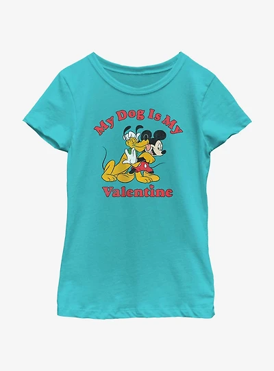 Disney Pluto Love My Dog Youth Girls T-Shirt