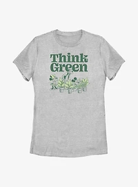 Disney Mickey Mouse Green Thinking Womens T-Shirt
