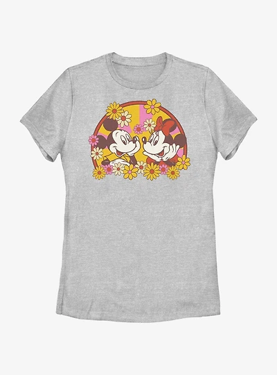 Disney Mickey Mouse & Minnie Spring Bloom Womens T-Shirt