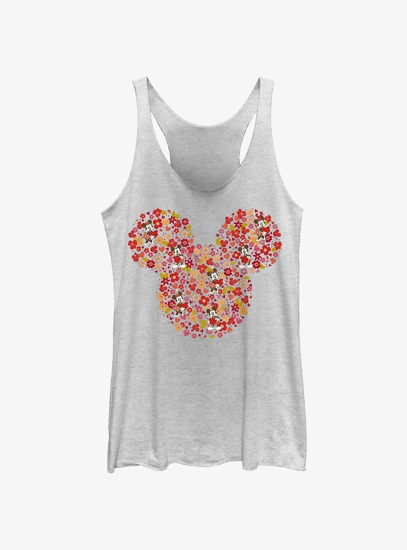 Disney Mickey Mouse Flowers Womens Tank Top