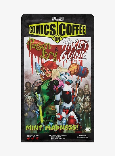Comics On Coffee DC Comics Poison Ivy & Harley Quinn Mint Madness Coffee - BoxLunch Exclusive