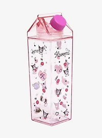 Kuromi Allover Print Milk Carton Water Bottle