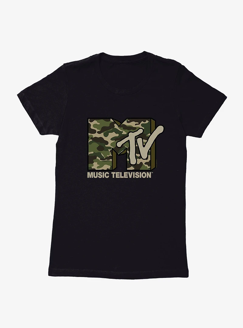 MTV Camo Logo Womens T-Shirt