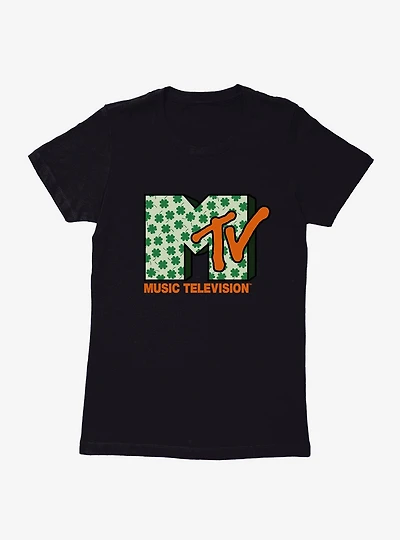 MTV Four Leaf Clover Logo Womens T-Shirt
