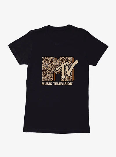 MTV Leopard Logo Womens T-Shirt