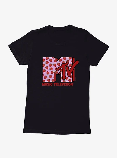 MTV Strawberries Logo Womens T-Shirt