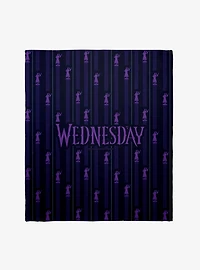Wednesday Edgar Allen Poe Statue Throw Blanket