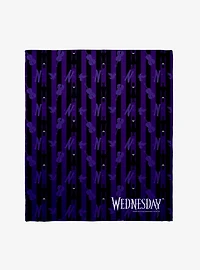 Wednesday Icons Silhouette Throw Blanket