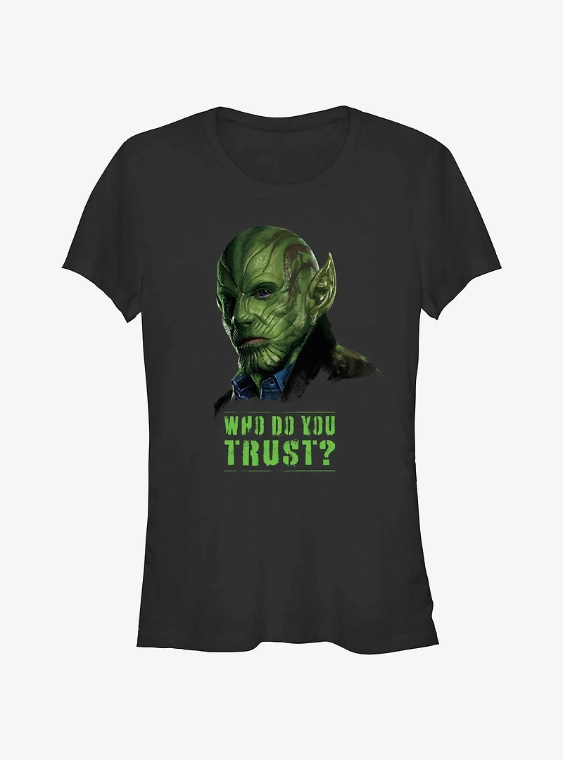 Marvel Secret Invasion Skrull Talos Who Do You Trust Poster Girls T-Shirt