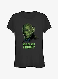 Marvel Secret Invasion Skrull Talos Who Do You Trust Poster Girls T-Shirt