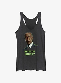 Marvel Secret Invasion James Rhodes Who Do You Trust Poster Womens Tank Top