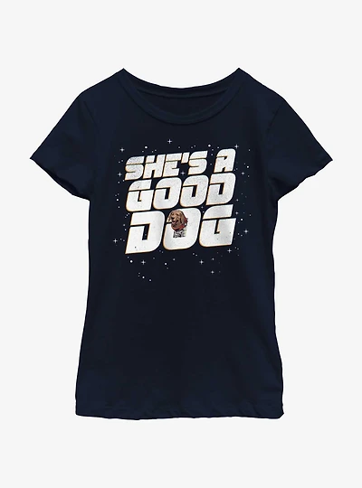 Marvel Guardians of the Galaxy Vol. 3 Spacedog Cosmo She's A Good Dog Youth Girls T-Shirt