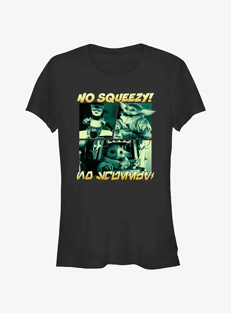 Star Wars The Mandalorian Grogu No Squeezy Girls T-Shirt