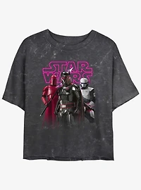 Star Wars The Mandalorian Moff Gideon's Return Mineral Wash Girls Crop T-Shirt