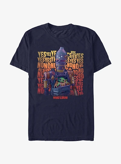 Star Wars The Mandalorian Grogu & IG-12 Yes No T-Shirt BoxLunch Web Exclusive