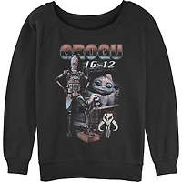 Star Wars The Mandalorian Grogu & IG-12 Womens Slouchy Sweatshirt