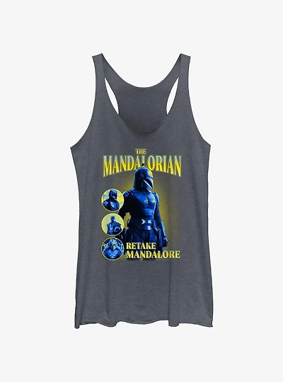 Star Wars The Mandalorian Retake Mandalore Womens Tank Top