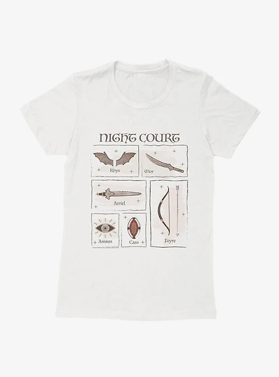 A Court Of Mist & Fury Night The Inner Circle Womens T-Shirt