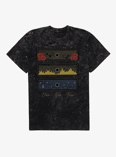 A Court of Thorns & Roses Elain, Nesta, Feyre Mineral Wash T-Shirt