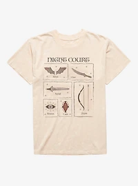 A Court Of Mist & Fury Night The Inner Circle Mineral Wash T-Shirt