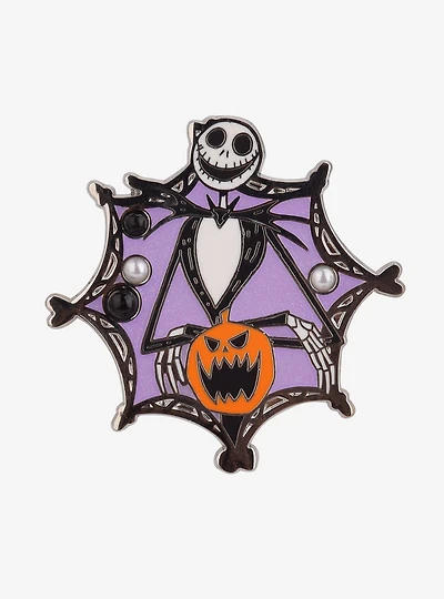 Disney The Nightmare Before Christmas Jack Skellington Pearl Enamel Pin - BoxLunch Exclusive