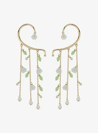 Thorn & Fable Floral Pearl Ear Cuff Set