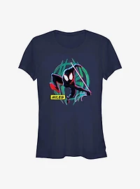 Marvel Spider-Man: Across the Spider-Verse Miles Morales Badge Girls T-Shirt