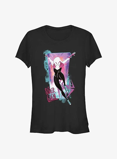Marvel Spider-Man: Across the Spider-Verse Spider-Gwen Poster Girls T-Shirt