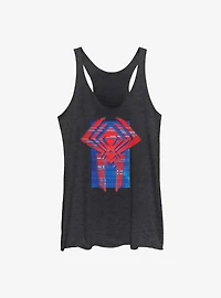 Marvel Spider-Man: Across the Spider-Verse Glitchy Miguel O'Hara Logo Girls Tank