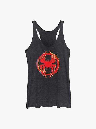 Marvel Spider-Man: Across the Spider-Verse Glitchy Miles Morales Logo Girls Tank