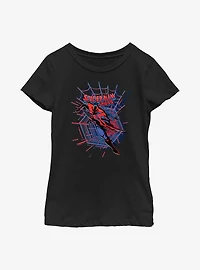 Marvel Spider-Man: Across the Spider-Verse Miguel O'Hara Web Launch Youth Girls T-Shirt