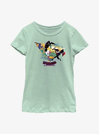 Marvel Spider-Man: Across the Spider-Verse Cityscape Spiders Youth Girls T-Shirt