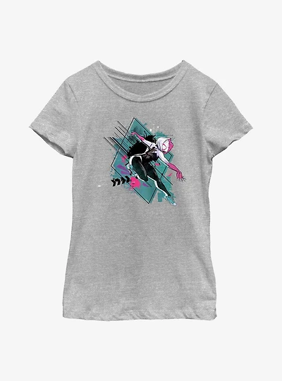 Marvel Spider-Man: Across the Spider-Verse Spider-Gwen Action Youth Girls T-Shirt