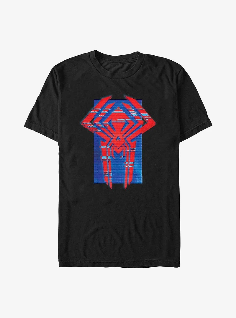 Maglietta Uomo Spider-Man Miles Morales | T-Shirt Glitch Rosso | 100% Cotone | Taglia 98/104 Per Bambini