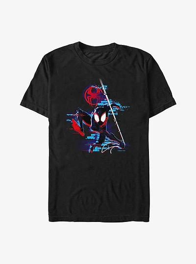 Marvel Spider-Man: Across the Spider-Verse Glitchy Miles Morales T-Shirt