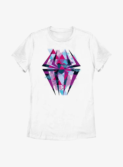 Marvel Spider-Man: Across the Spider-Verse Geometric Spider-Gwen Symbol Womens T-Shirt