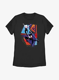 Marvel Spider-Man: Across the Spider-Verse Spider-Gwen Miguel O'Hara and Miles Morales Poster Womens T-Shirt