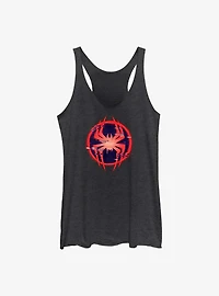 Marvel Spider-Man: Across the Spider-Verse Glitchy Miles Morales Symbol Womens Tank Top