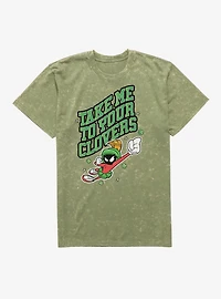 Looney Tunes Marvin The Martian Take Me To Clovers Mineral Wash T-Shirt