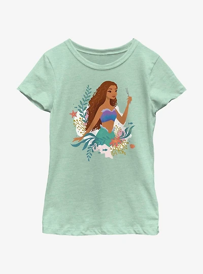 Disney The Little Mermaid Live Action Ariel With A Fork Youth Girls T-Shirt