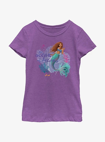 Disney The Little Mermaid Live Action Ocean Of Dreams Youth Girls T-Shirt