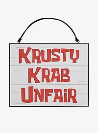 SpongeBob SquarePants Krusty Krab Unfair Door Sign