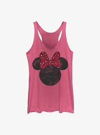 Disney Minnie Mouse Leopard Bow Ears Girls Tank