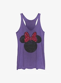 Disney Minnie Mouse Leopard Bow Ears Girls Tank