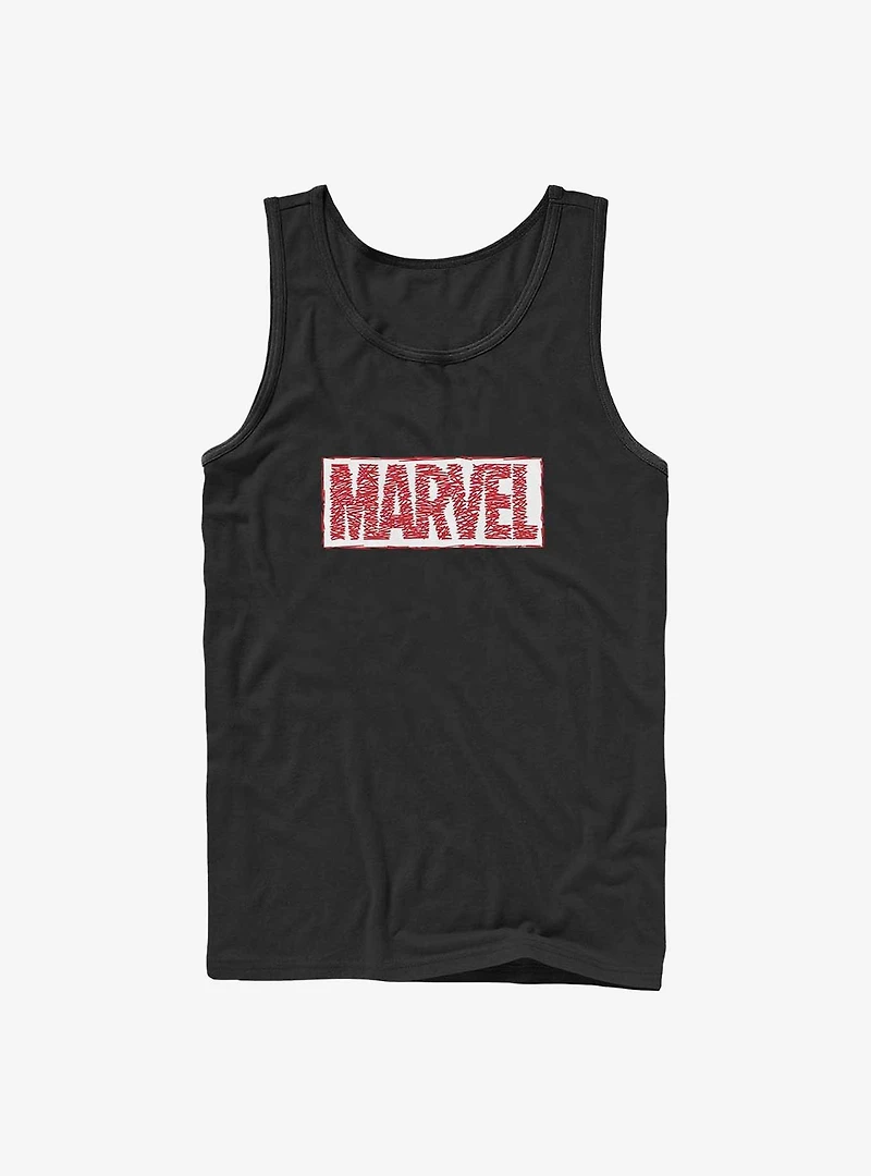 Marvel Scribble Logo Tank