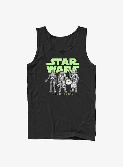 Star Wars The Mandalorian Logo Lineup Tank
