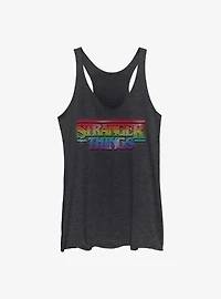 Stranger Things Rainbow Logo Girls Tank