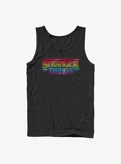 Stranger Things Rainbow Logo Tank