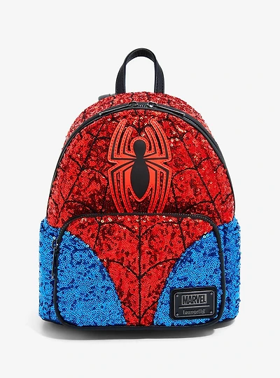 Loungefly Marvel Spider-Man Sequin Figural Mini Backpack - BoxLunch Exclusive