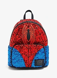 Loungefly Marvel Spider-Man Sequin Figural Mini Backpack - BoxLunch Exclusive